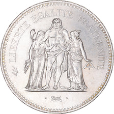 Coin, France, Hercule, 50 Francs, 1976, Paris, AU(55-58), Silver, KM:941.1