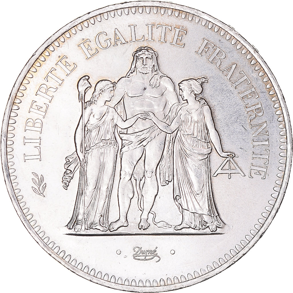 Coin, France, Hercule, 50 Francs, 1977, Paris, AU(55-58), Silver, KM:941.1