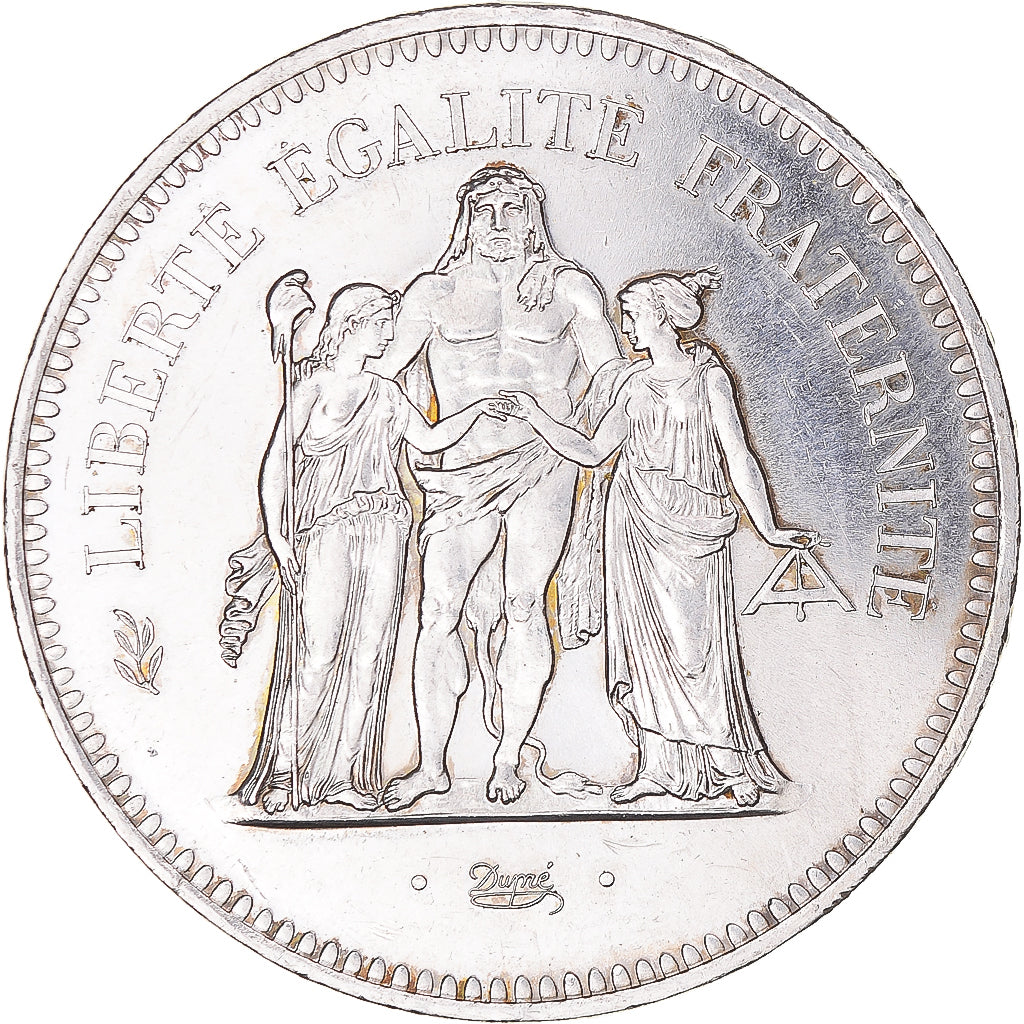 Coin, France, Hercule, 50 Francs, 1977, Paris, AU(55-58), Silver, KM:941.1