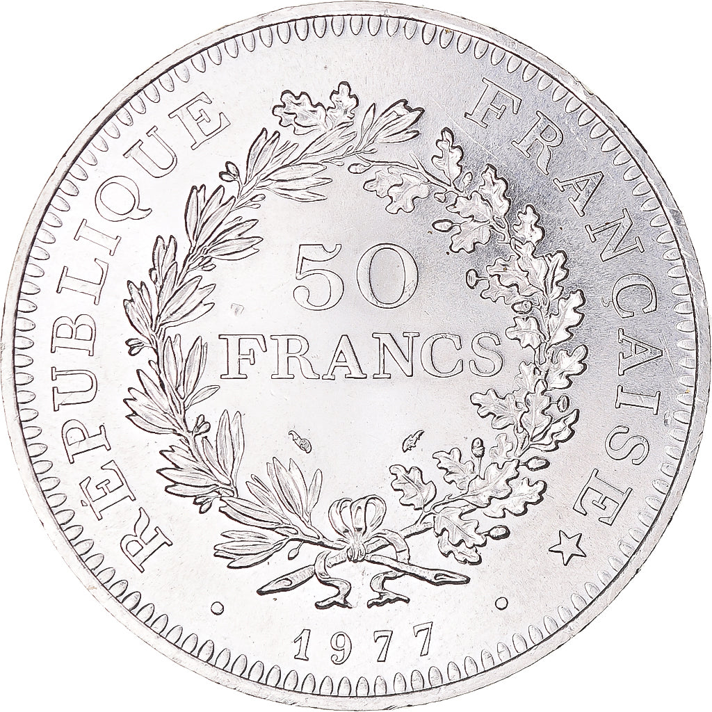 Coin, France, Hercule, 50 Francs, 1977, Paris, AU(55-58), Silver, KM:941.1