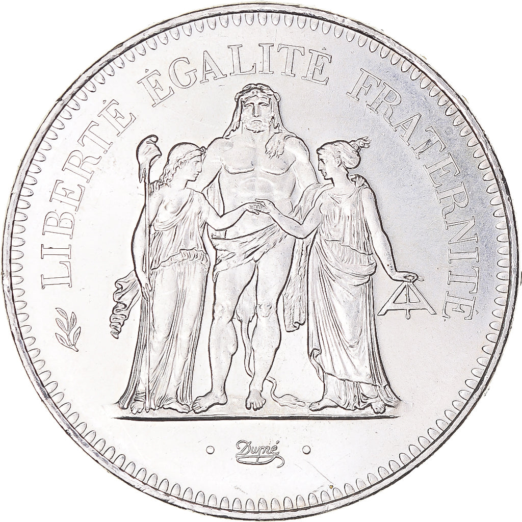 Coin, France, Hercule, 50 Francs, 1978, Paris, AU(55-58), Silver, KM:941.1