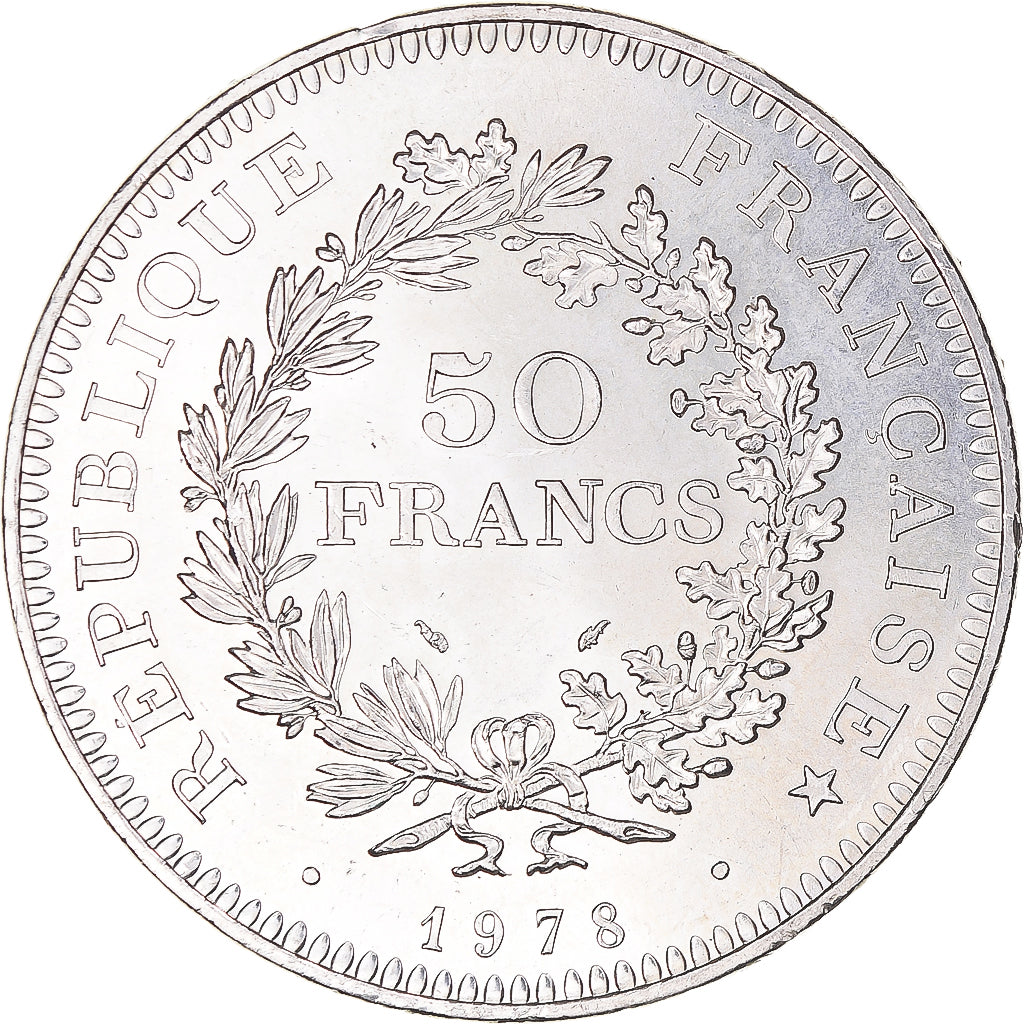Coin, France, Hercule, 50 Francs, 1978, Paris, AU(55-58), Silver, KM:941.1