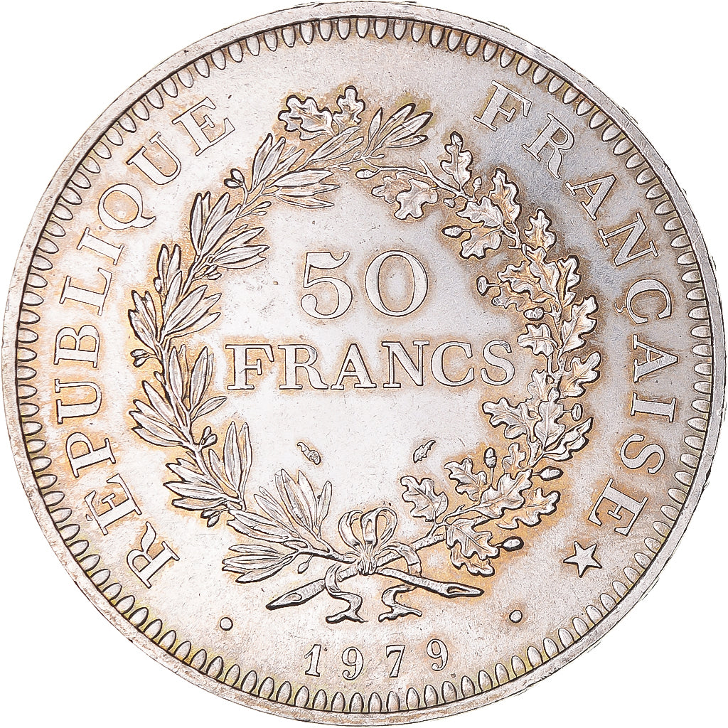 Coin, France, Hercule, 50 Francs, 1979, Paris, AU(55-58), Silver, KM:941.1