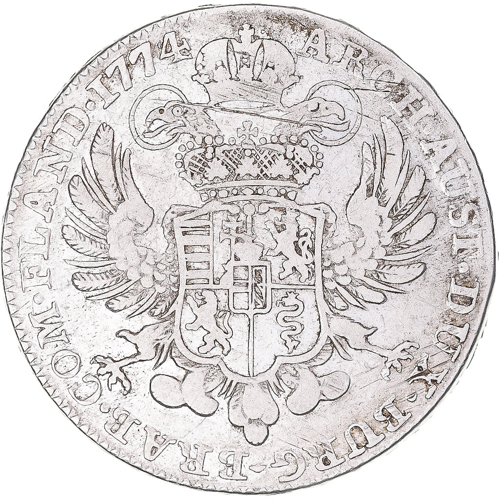 Moeda, Países Baixos Austríacos, Maria Theresa, Kronenthaler, 1774, Brussels