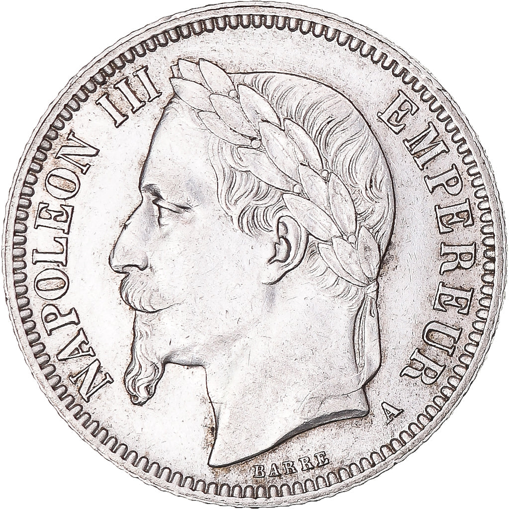 Münze, Frankreich, Napoleon III, Franc, 1866, Paris, SS+, Silber, KM:806.1