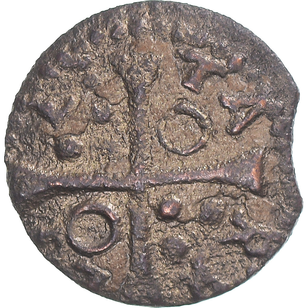 Moneda, España, CATALONIA, Louis XIII, Dinero, 1642, Tarrega, BC+, Cobre