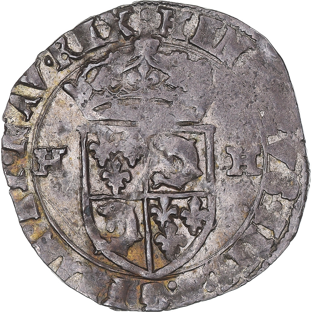 Münze, Frankreich, Henri IV, Douzain du Dauphiné, 1594, Grenoble, S+, Billon