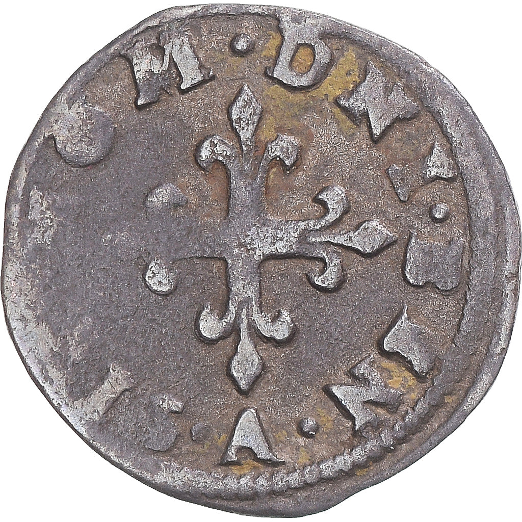 Moneta, Francja, Henri III, liard à la croix fleurdelisée, 1581, Paris