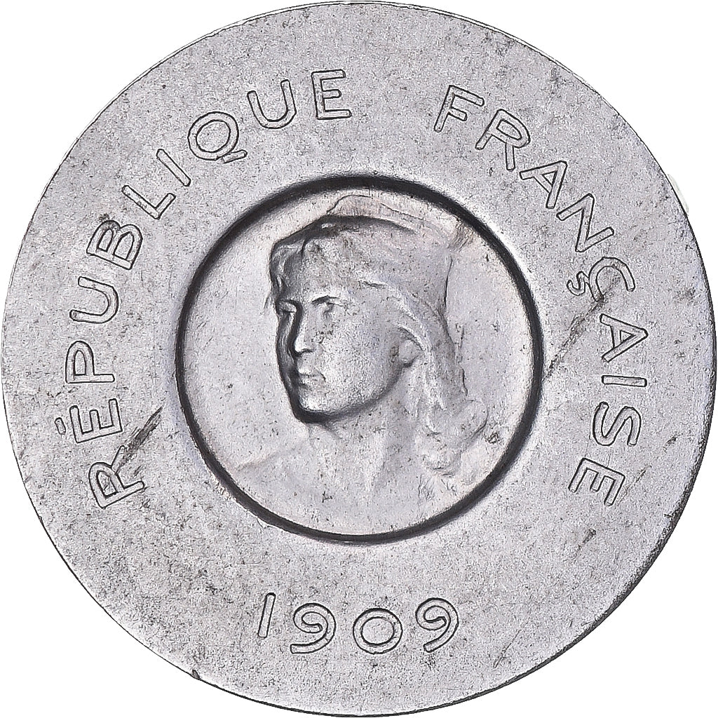 Munten, Frankrijk, 10 Centimes, 1909, ESSAI, ZF+, Aluminium, Gadoury:278