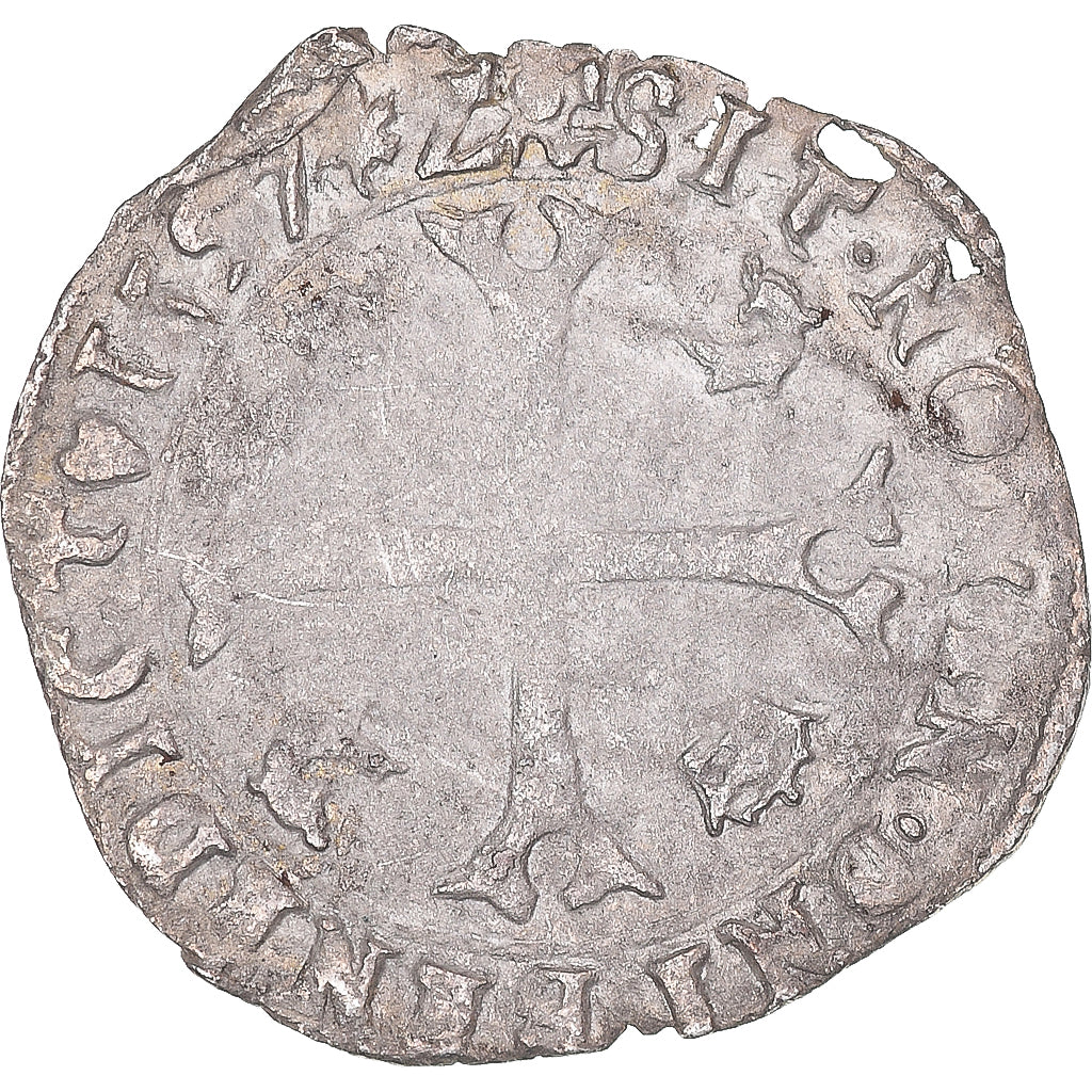 Moeda, França, Henri IV, Douzain du Dauphiné, 1597, Grenoble, VF(30-35)