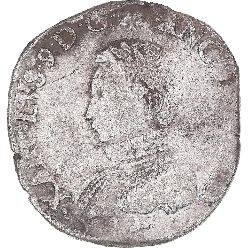 Münze, Frankreich, Charles IX, Teston, 1565, Bayonne, S+, Silber, Gadoury:431