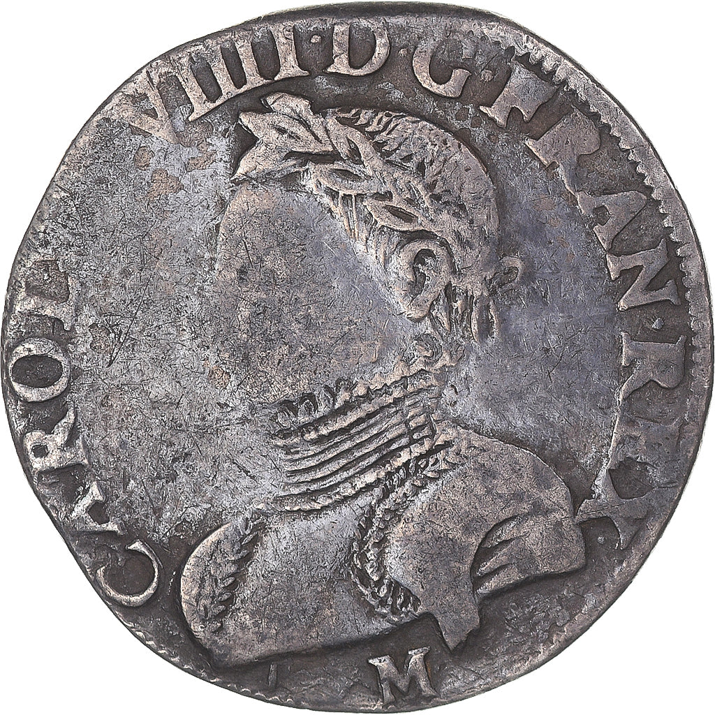 Monnaie, France, Charles IX, Teston, 1565, Toulouse, TB+, Argent, Gadoury:429