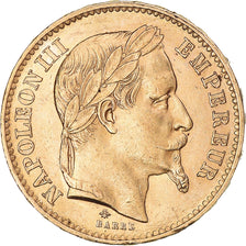 Coin, France, Napoleon III, 20 Francs, 1867, Paris, AU(50-53), Gold, KM:801.1
