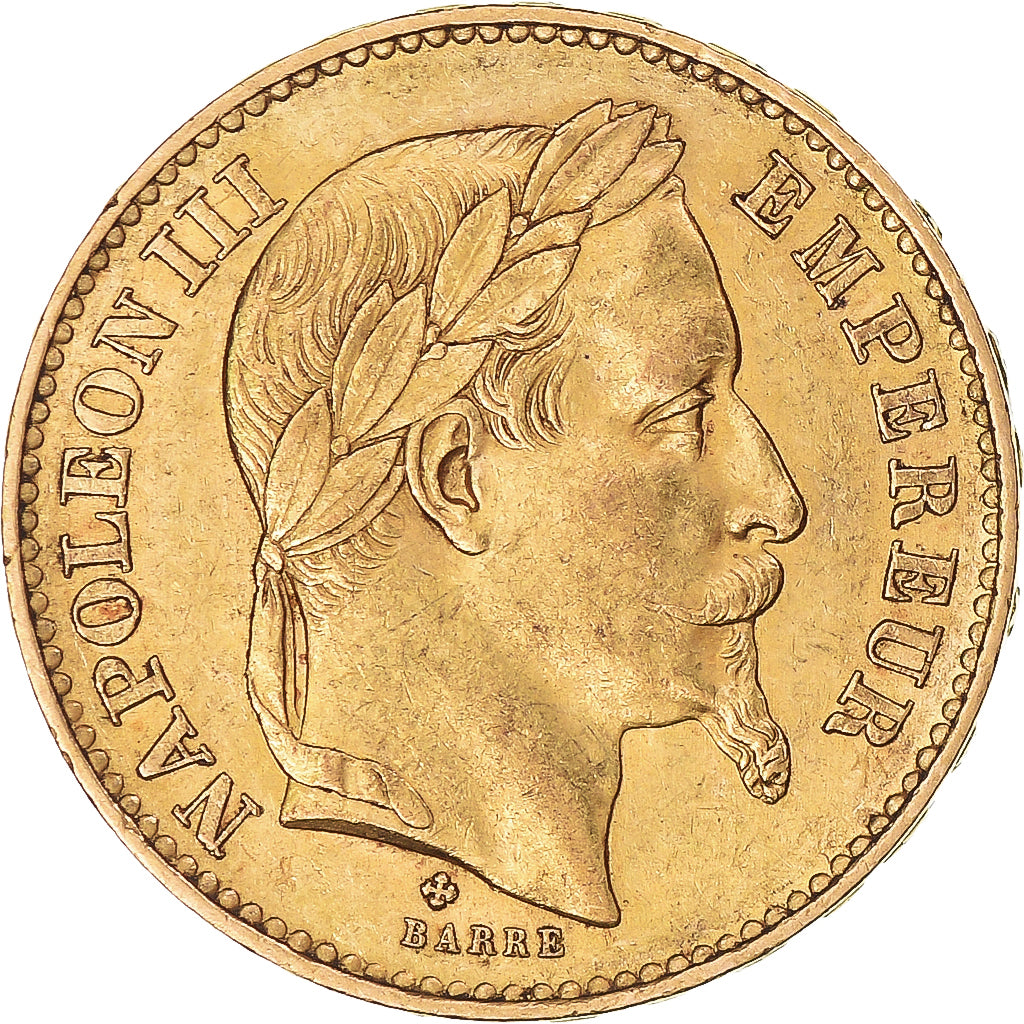 Münze, Frankreich, Napoleon III, 20 Francs, 1868, Strasbourg, SS+, Gold