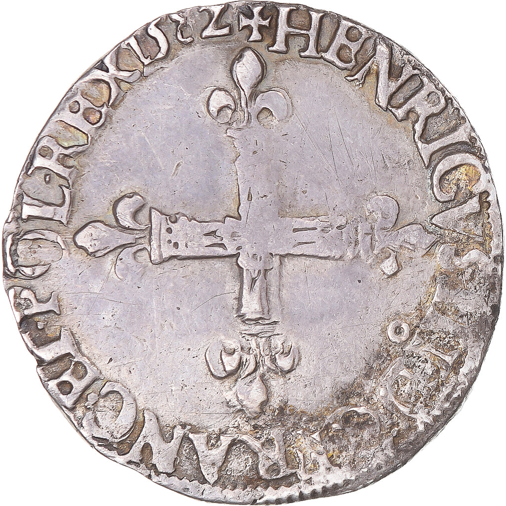 Münze, Frankreich, Henri III, 1/4 d'écu à la croix de face, 1582, Rennes, SS