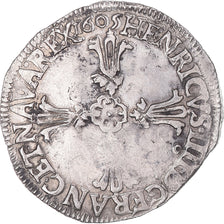Moeda, França, Henri IV, 1/4 d'écu à la croix feuillue de face, 1605, Rennes