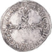 Moeda, França, Henri IV, 1/4 d'écu à la croix feuillue de face, 1605, Rennes