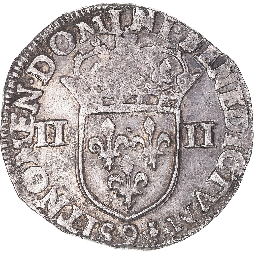 Moeda, França, Henri IV, 1/4 d'écu à la croix feuillue de face, 1605, Rennes
