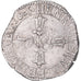 Monnaie, France, 1/4 d'écu à la croix feuillue de face, 1605, La Rochelle