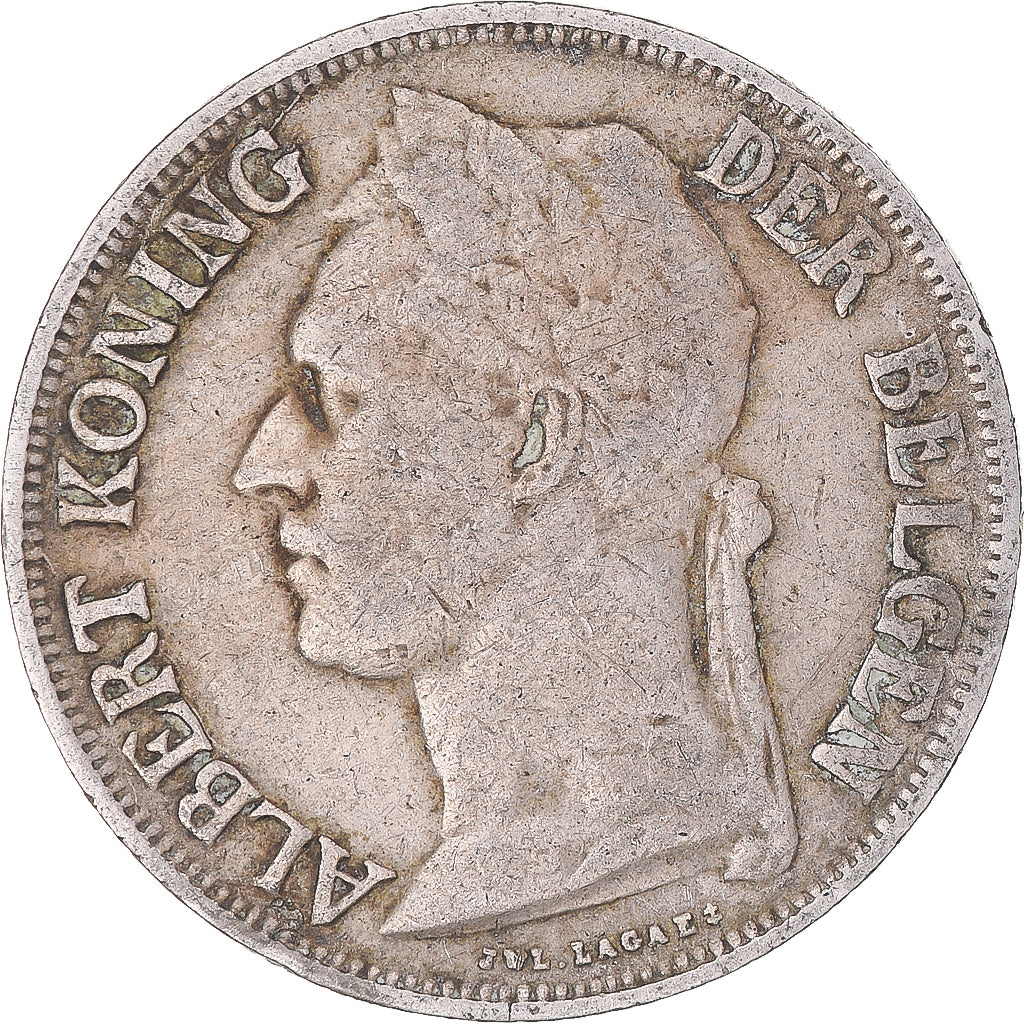 Coin, Belgian Congo, Albert I, Franc, 1923, VF(30-35), Copper-nickel, KM:21