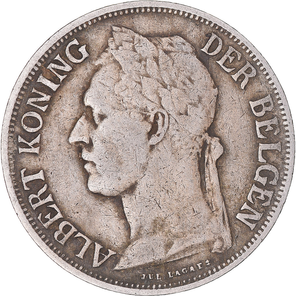 Coin, Belgian Congo, Albert I, Franc, 1928, EF(40-45), Copper-nickel, KM:21