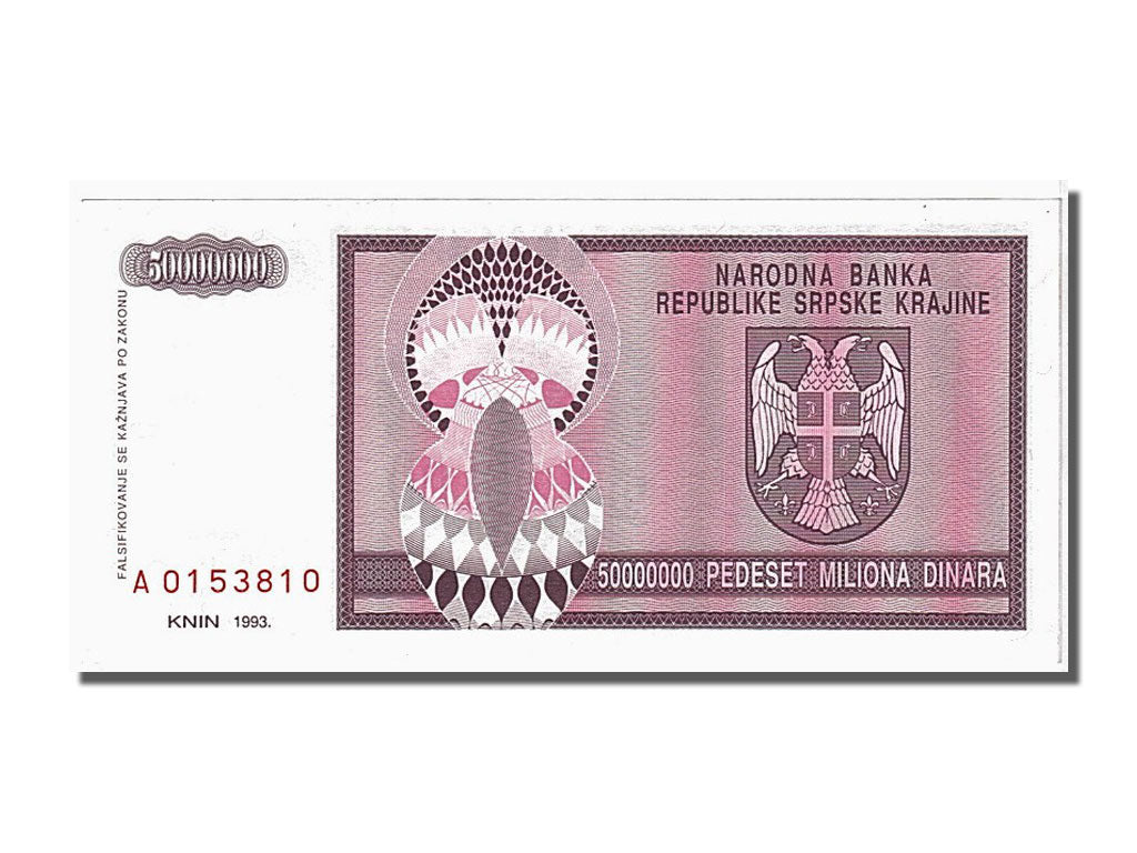 Banknote, Croatia, 50 Million Dinara, 1993, UNC(65-70)