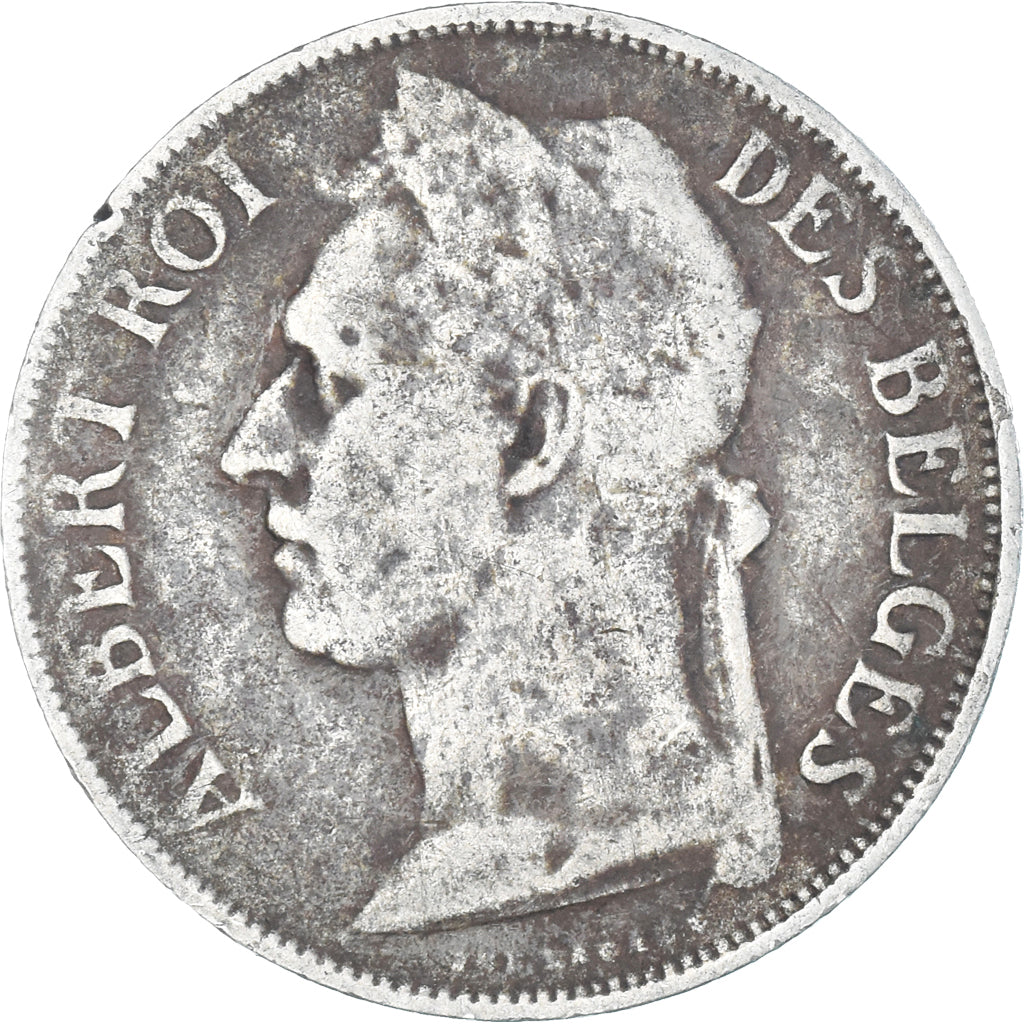 Coin, Belgian Congo, Albert I, Franc, 1925, VF(20-25), Copper-nickel, KM:20