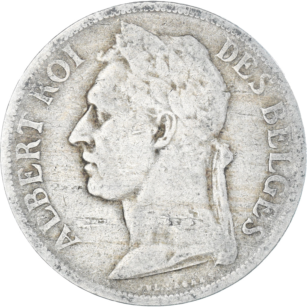 Coin, Belgian Congo, Albert I, Franc, 1925, VF(20-25), Copper-nickel, KM:20
