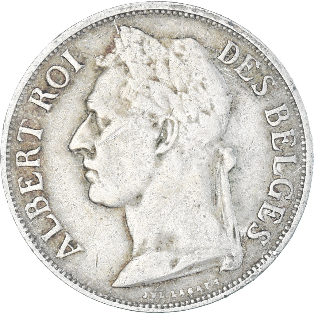 Coin, Belgian Congo, Albert I, Franc, 1927, EF(40-45), Copper-nickel, KM:20