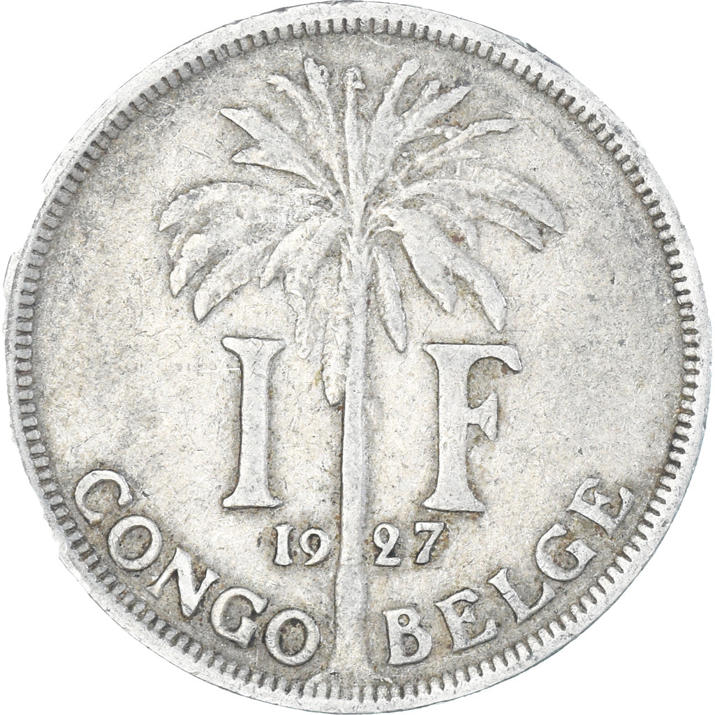 Münze, Belgisch-Kongo, Albert I, Franc, 1927, SS, Kupfer-Nickel, KM:20
