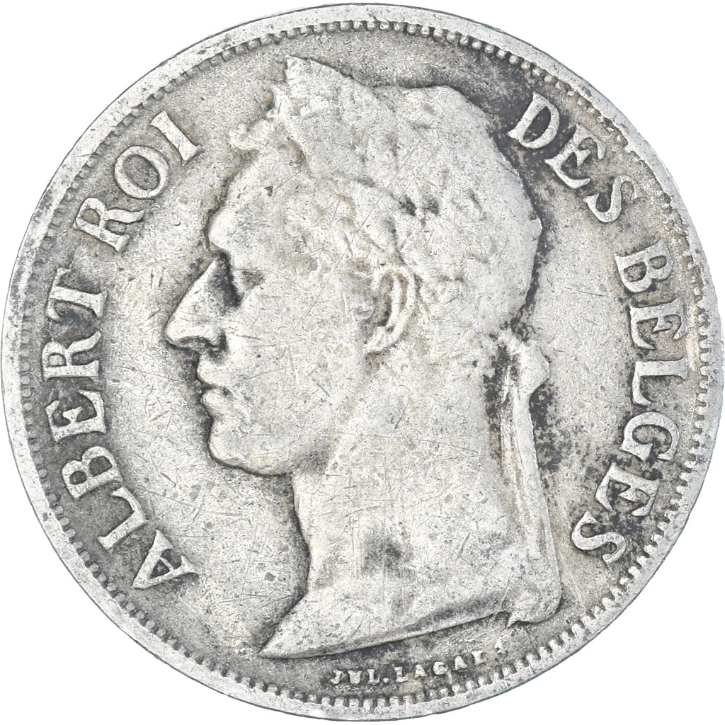 Coin, Belgian Congo, Albert I, Franc, 1927, VF(20-25), Copper-nickel, KM:20