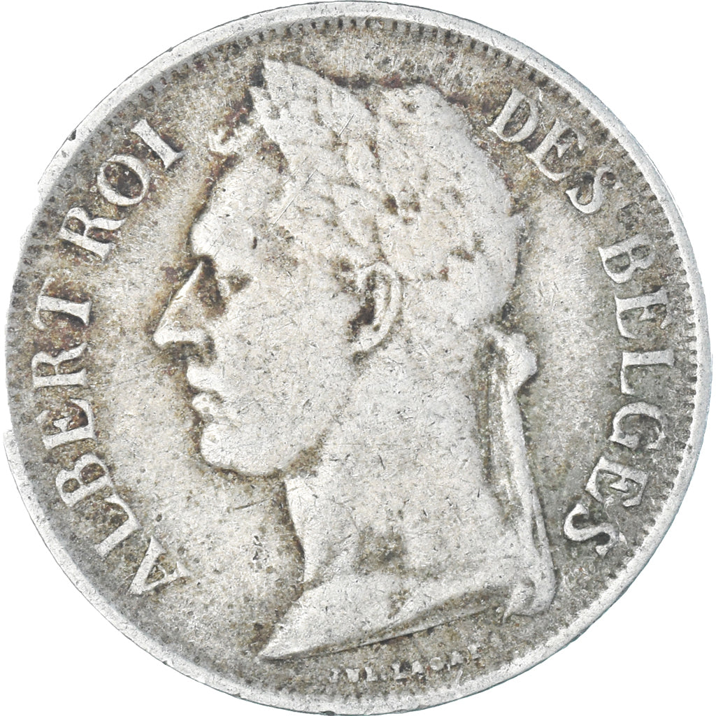 Coin, Belgian Congo, Albert I, Franc, 1926, VF(20-25), Copper-nickel, KM:20