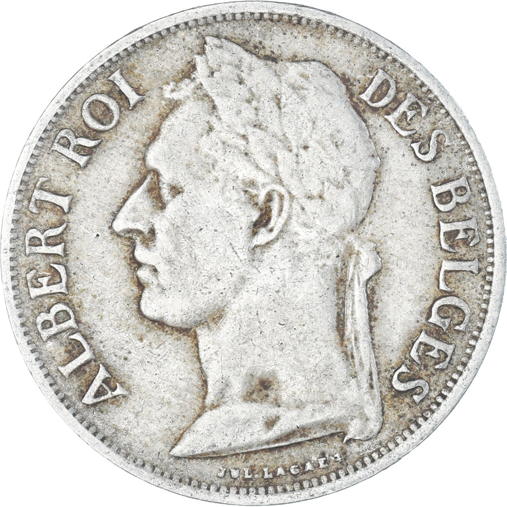 Coin, Belgian Congo, Albert I, Franc, 1926, EF(40-45), Copper-nickel, KM:20