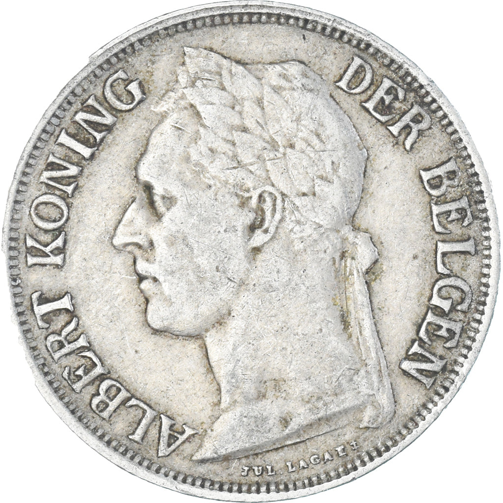 Coin, Belgian Congo, Albert I, Franc, 1926, EF(40-45), Copper-nickel, KM:21