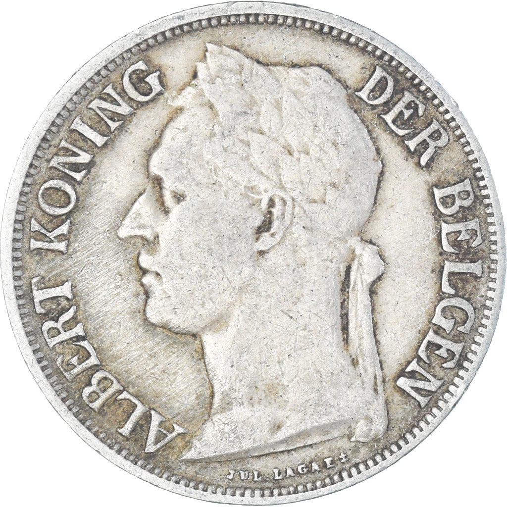 Coin, Belgian Congo, Albert I, Franc, 1926, VF(30-35), Copper-nickel, KM:21