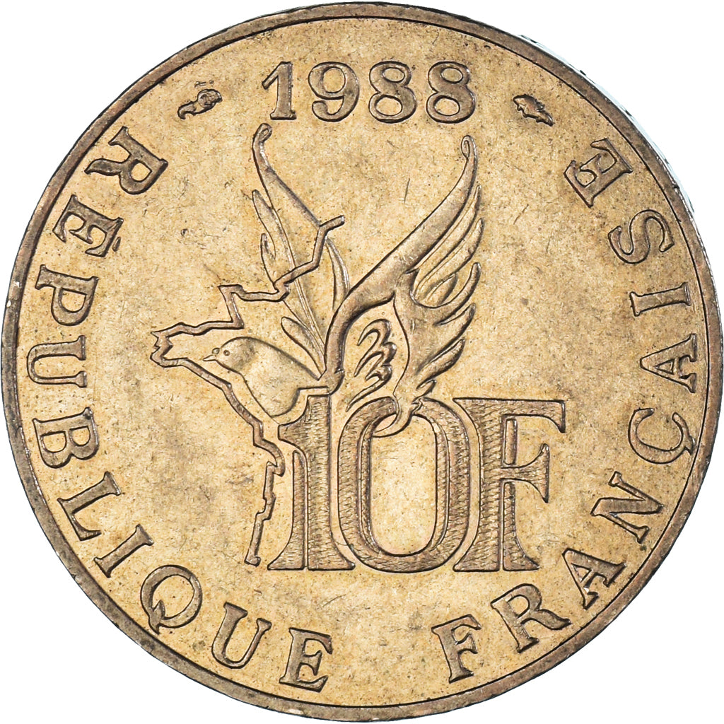 Monnaie, France, Roland Garros, 10 Francs, 1988, Tranche B, TTB+