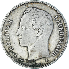 Monnaie, Venezuela, Gram 5, Bolivar, 1893, Paris, TB, Argent, KM:22