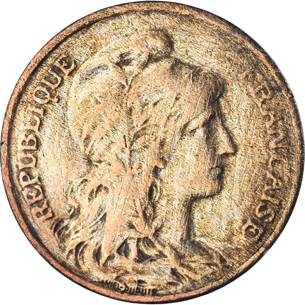 Moneda, Francia, Dupuis, 5 Centimes, 1912, Paris, BC+, Bronce, KM:842