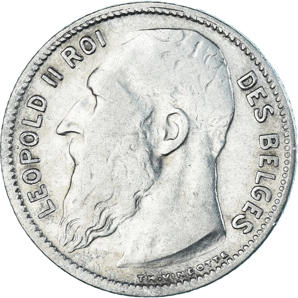 Coin, Belgium, Leopold II, Franc, 1904, Brussels, VF(30-35), Silver, KM:56.1