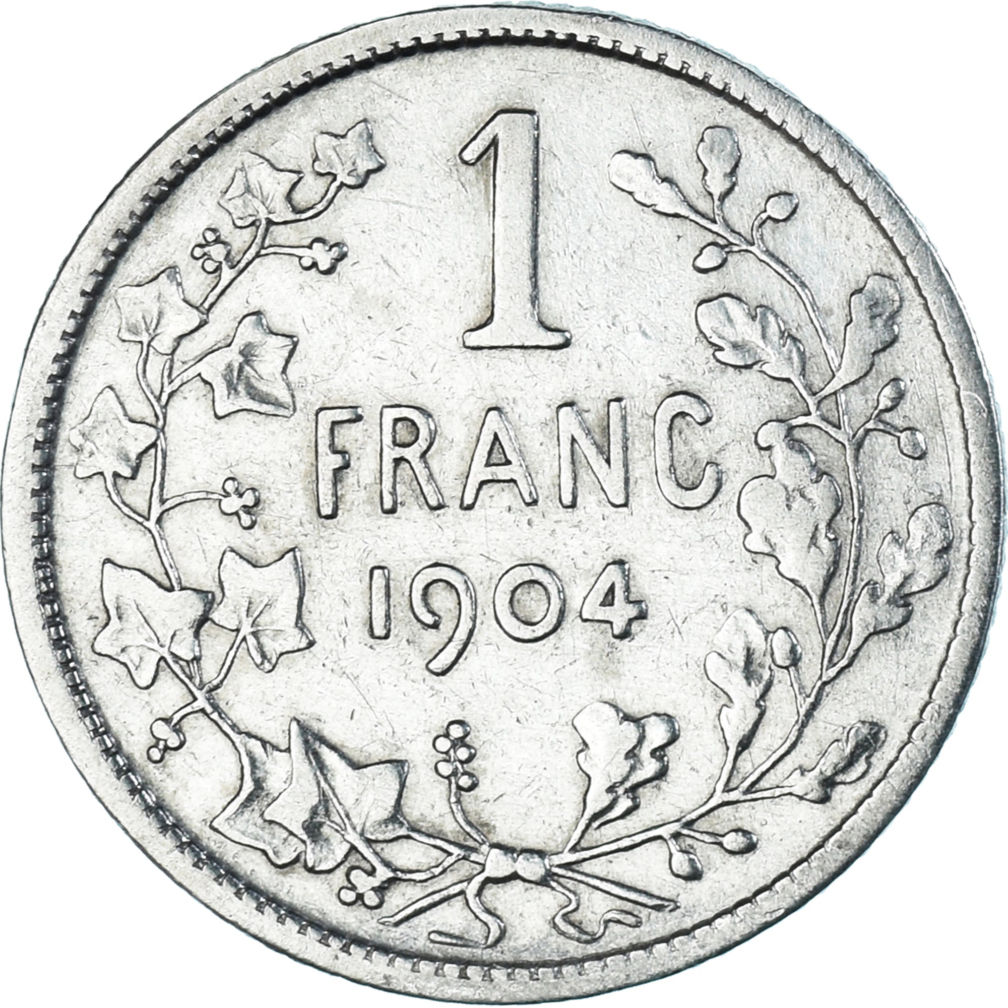 Coin, Belgium, Leopold II, Franc, 1904, Brussels, VF(30-35), Silver, KM:56.1