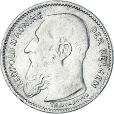Coin, Belgium, Leopold II, 50 Centimes, 1907, Brussels, VF(30-35), Silver