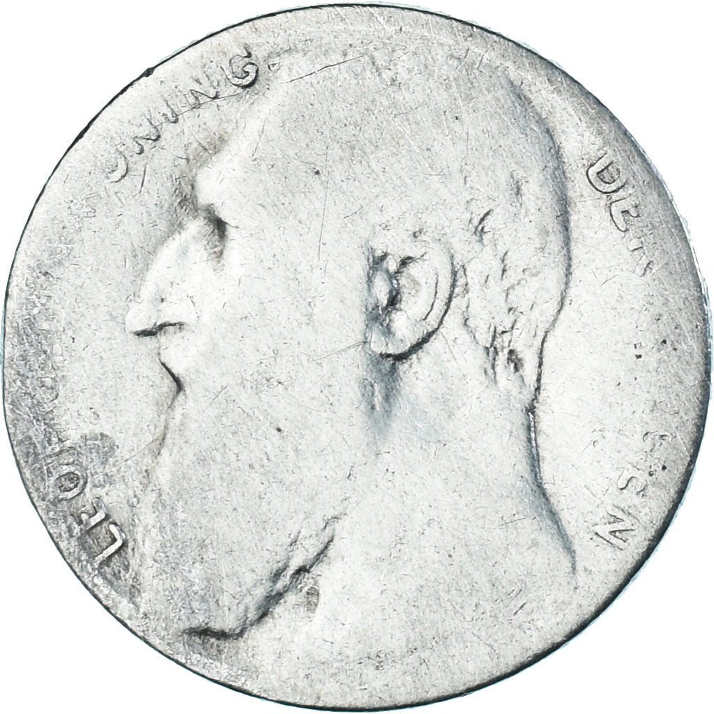 Coin, Belgium, Leopold II, 50 Centimes, 1901, Brussels, F(12-15), Silver, KM:51