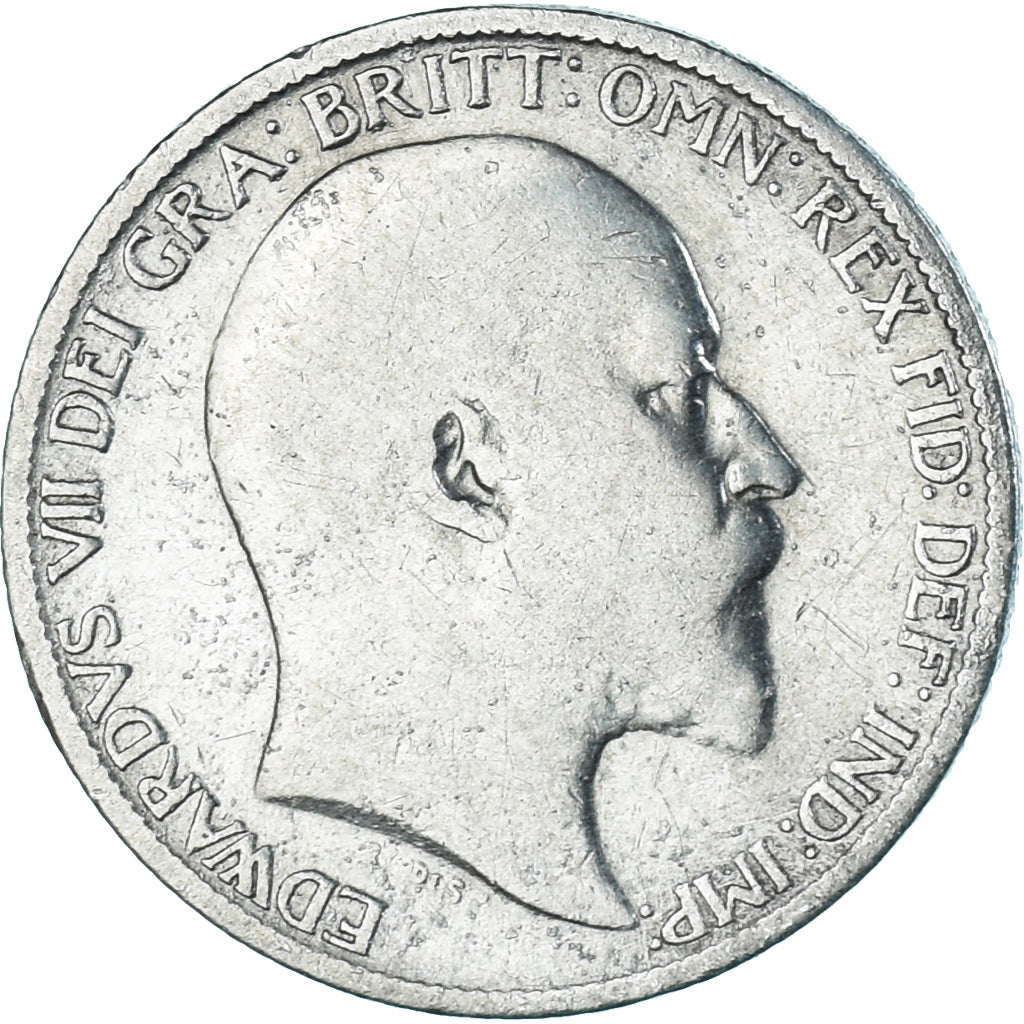 Coin, Great Britain, Edward VII, 6 Pence, 1909, VF(30-35), Silver, KM:799