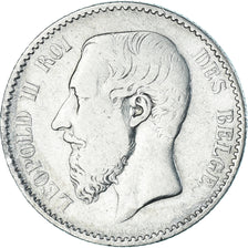 Coin, Belgium, Leopold II, Franc, 1886, Brussels, VF(30-35), Silver, KM:29.1