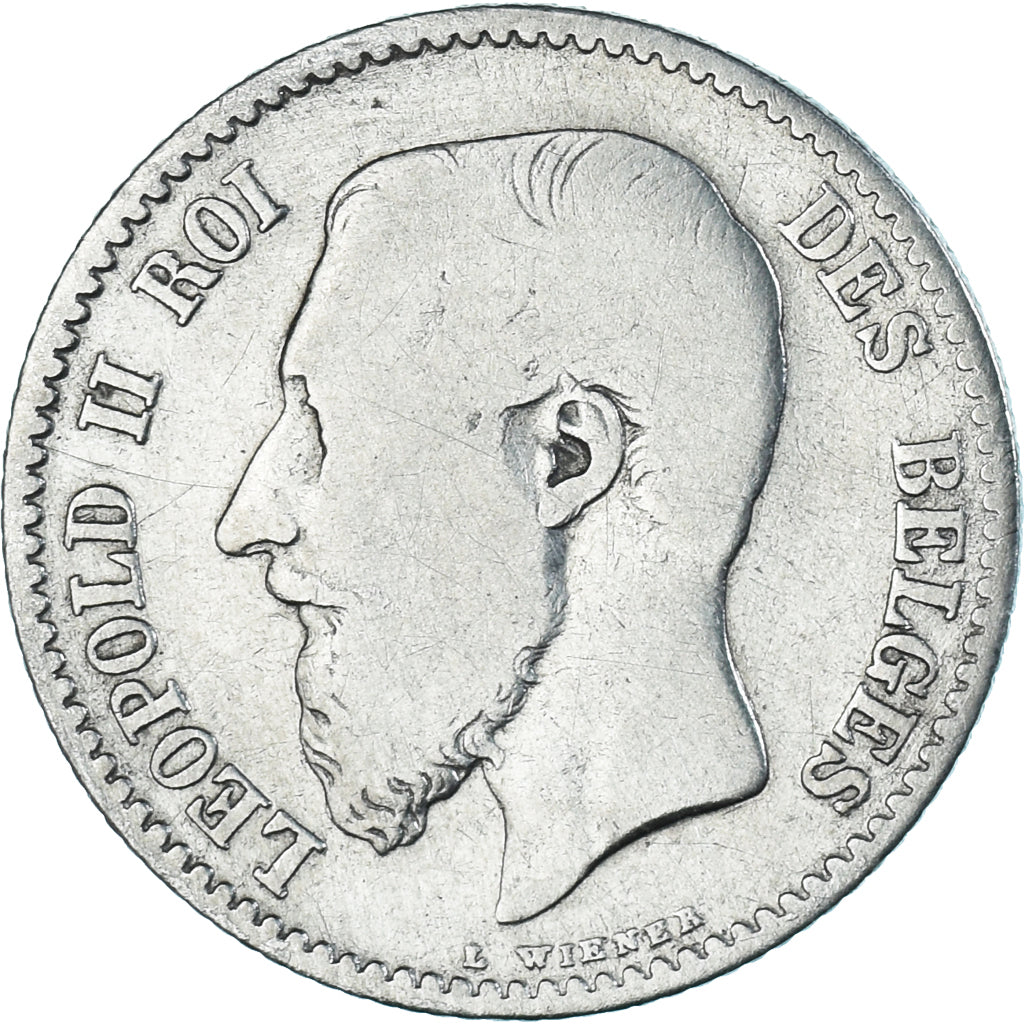 Coin, Belgium, Leopold II, Franc, 1867, Brussels, VF(20-25), Silver, KM:28.1