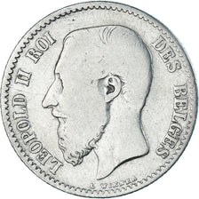 Coin, Belgium, Leopold II, Franc, 1867, Brussels, VF(20-25), Silver, KM:28.1