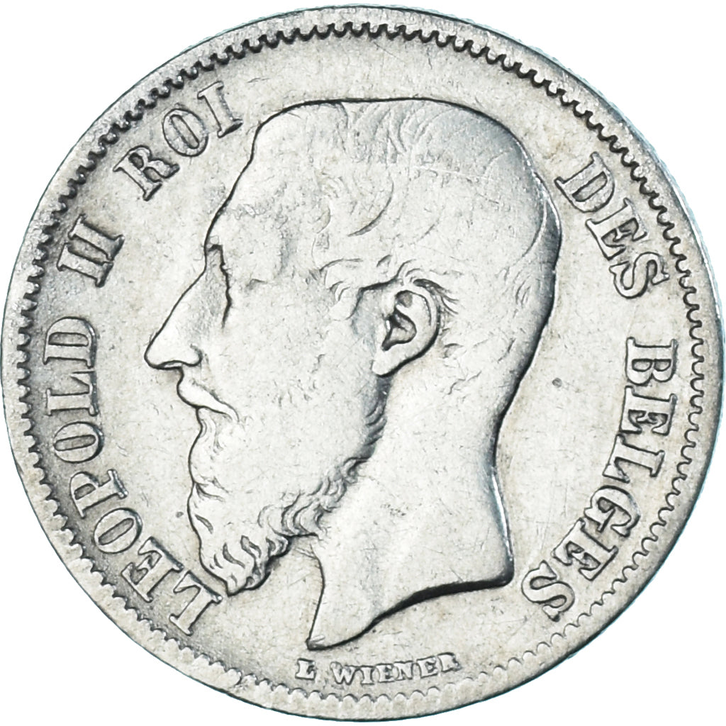 Coin, Belgium, Leopold II, 50 Centimes, 1898, Brussels, VF(30-35), Silver, KM:26