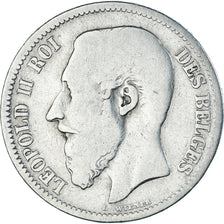 Coin, Belgium, Leopold II, 2 Francs, 2 Frank, 1868, Brussels, VF(20-25), Silver