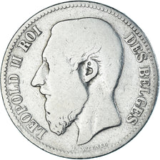 Coin, Belgium, Leopold II, 2 Francs, 2 Frank, 1867, Brussels, VF(20-25), Silver