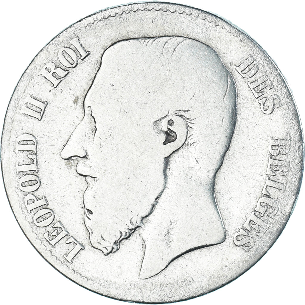 Münze, Belgien, Leopold II, 2 Francs, 2 Frank, 1867, Brussels, SGE+, Silber